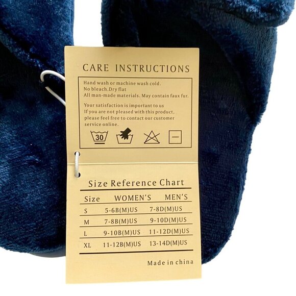 Dena Lives Ultra Soft Memory Foam Slippers Indoor Outdoors Blue Large NEW NWT - Picture 8 of 12